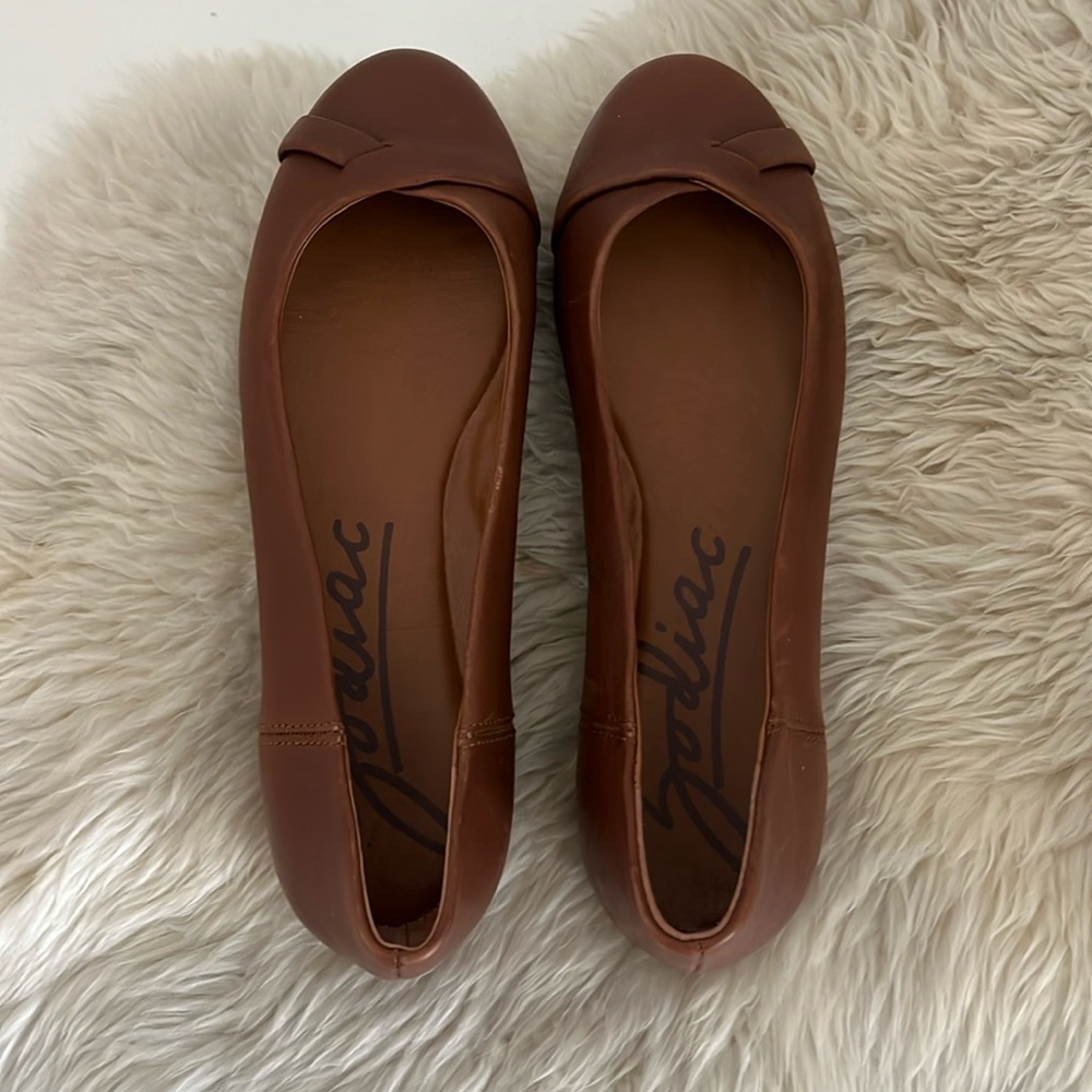 Brown Zodiac ballet flat shoes